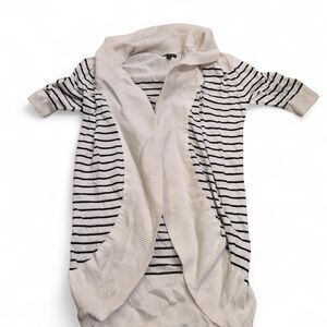 Express Elegant White And Black Cardigan Size S/P